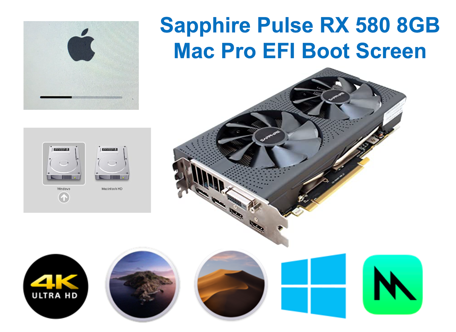 SAPPHIRE Pulse Nitro Radeon RX 580 8GB Apple Mac Pro FLASHING