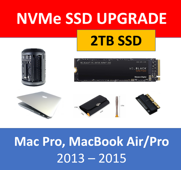 WD Black 2TB NVMe SSD Mac Pro 2013 MacBook Air/Pro 2014 2015 Upgr – dqupgrade