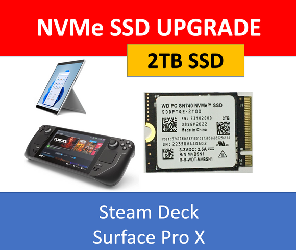 WD 2TB M.2 2230 SSD NVMe PCIe4x4 SN740 For Steam Deck ASUS ROG Flow X Laptop USA