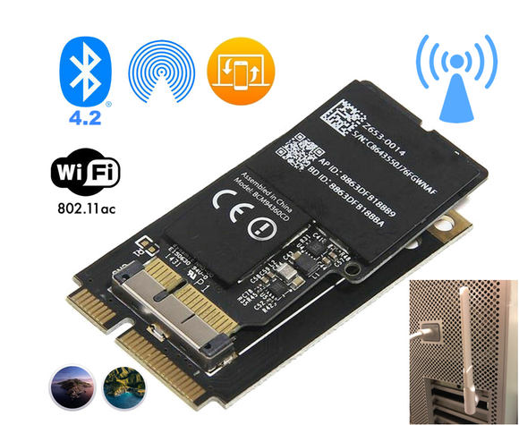 Genuine Apple WiFi Upgrade Kit 802.11ac Bluetooth 4.2 w/ Antenna for Mac Pro 4,1 5,1