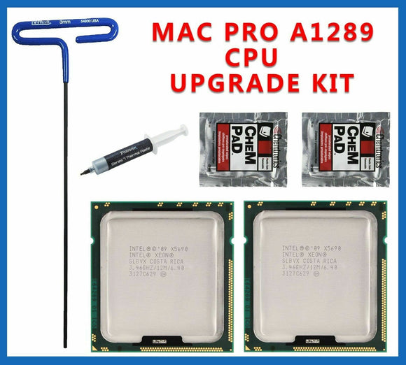 Pair X5690 3.46GHz XEON CPU Mac Pro 5,1 2010 2012 upgrade kit